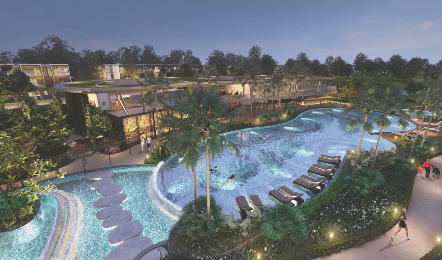 swimming pool palm garden 1