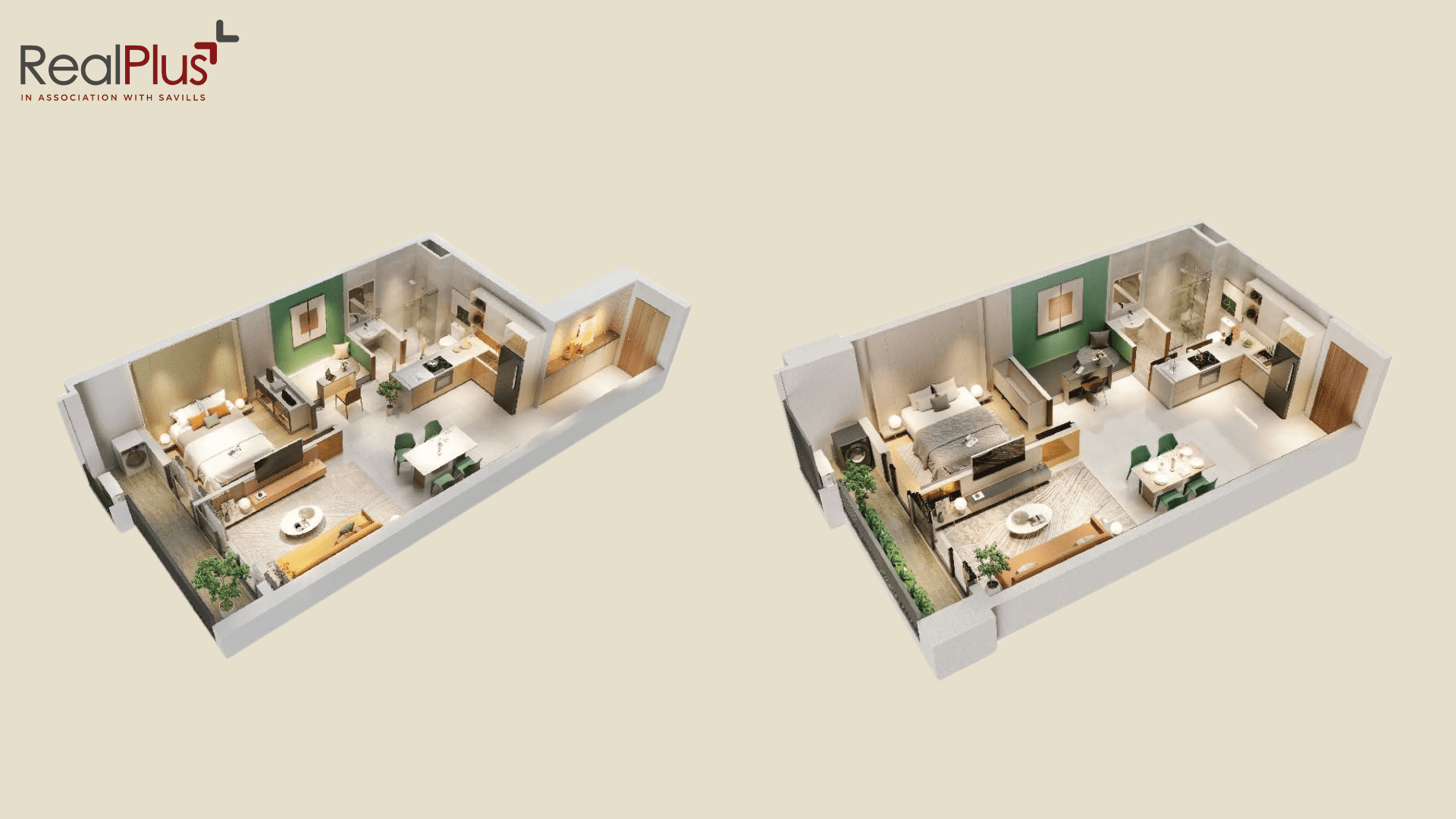 Thiết kế 3D căn hộ 1PN