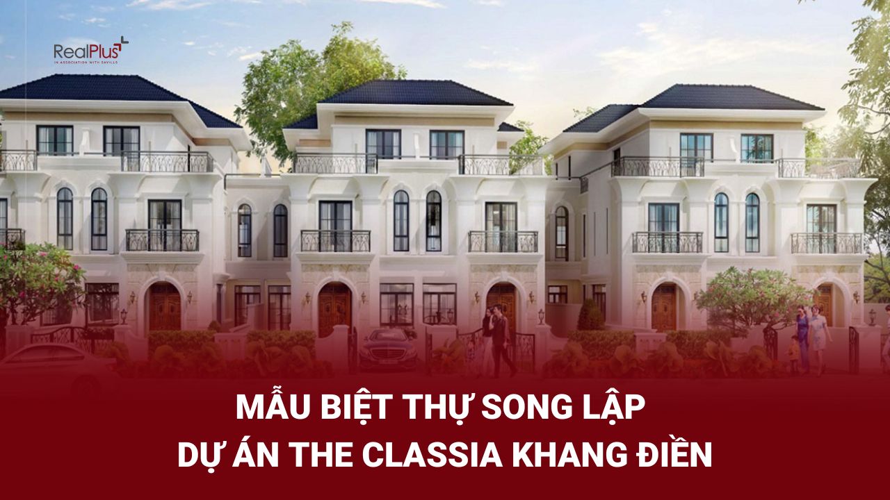 Mẫu biệt thự song lập tại dự án The Classia Khang Điền