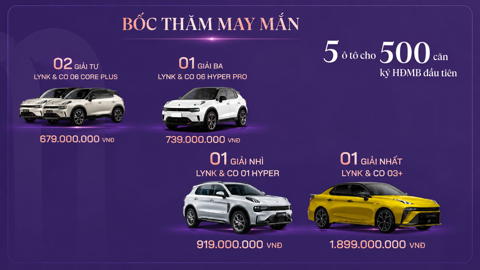 BỐC THĂM CHO 500 CĂN